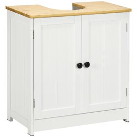Under Sink Bathroom Vanity Storage Cabinet 2 Doors Space Saver White 23.5 x 11.75 x 24