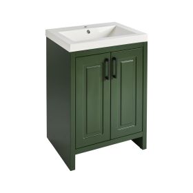 24 1/2'' L x 18 7/8'' W Green Bathroom Vanity with Sink Top