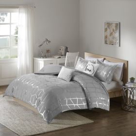 King/Cal King Metallic Printed Comforter Set